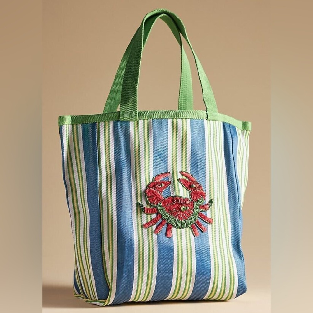 Anthropologie Striped Beach Tote